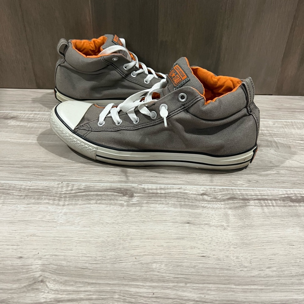 Converse Gray and Orange Sneakers